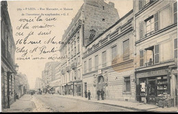 75 Paris 75018  -    Rue Marcadet Et Maison  De L'inventeur Du Scaphandre - Arrondissement: 18