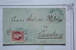 O 9 HANNOVER ALLEMAGNE BELLE LETTRE 1853 EBSTORF   POUR  LUNEBURG + + CACHET BLEU + + AFFRANCH. PLAISANT - Hanover