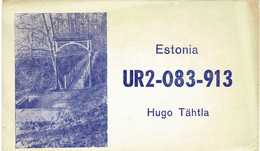 QSL QSO Card Amateur Radio Station Funkkarte Estonia Estland Hugo Tahtla 1981 Viljandi - Radio Amatoriale