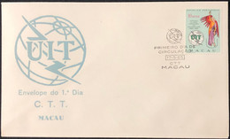 1965 100 YEARS OF THE INTERNATIONAL UNION OF TELECOMUNICATION FDC OFFICIAL ISSUE - Storia Postale