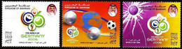 Bahrain 2006 ** Mi.830/32 Soccer Football Fifa Germany World Cup - Bahrain (1965-...)