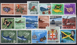 Jamaica 1964 Set Of Definitive Stamps In Mounted Mint Including Both Three Shilling Stamps. - Jamaica (1962-...)