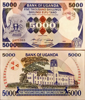 Uganda 5000 Shilings Unc 1986 - Ouganda