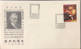 1974 200 YEARS OF THE BIRTH OF GEORGE CHINNERY FDC - Brieven En Documenten