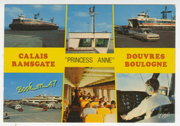 {88854} Aéroglisseur Britannique " Princess Anne " , Multivues ; Calais Ramsgate , Douvres Boulogne - Aéroglisseurs