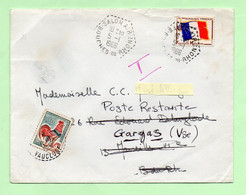 0,30 "COQ" Utilisé Comme TAXE De POSTE RESTANTE - 1966 - Sur Lettre - - Cartas Con Impuestos