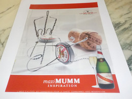 PUBLICITE  CHAMPAGNE INSPIRATION DE  MUMM 2010 - Alcohols