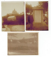 3x Orig. Foto 1929 Oberneuschönberg Olbernhau, Ortspartie, Straße, Friedhof - Olbernhau