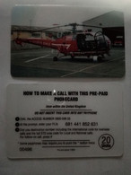 GB PREPAID POMPIERS HELICOPTERE HELICOPTER 20U UT NUMEROTEE - Pompieri