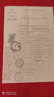 Nomination Débitant Des Tabacs Aude Cubières Limoux 1918 Timbre Fiscal - Decrees & Laws