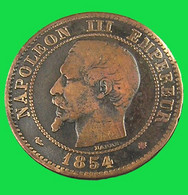 2 Centimes - Napoléon III -   France - 1854 BB - Bronze  - TB + - - 2 Centimes