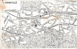 CHAVILLE -92- Maison A.STREIF Papeterie, Librairie, Publications 154, Grande Rue - Plan De Chaville Au Dos - Chaville