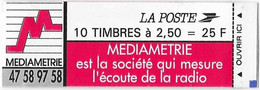 France - Carnet Marianne De Briat "Pub MEDIAMETRIE" - 2720-C3 - Zonder Classificatie