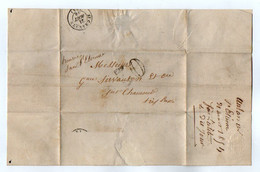 TB 3202 - 1854 - LAC - Lettre Taxée 30 Cts De Mr AULANIER à SAINT ETIENNE Pour Mr SIRVANTON à SAINT CHAMOND - 1859-1959 Covers & Documents