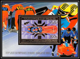 85828/ N°79 A Bobsleigh Sarajevo SKI 1984 Jeux Olympiques Olympic Games Guinée Guinea OR Gold Stamps ** MNH - República De Guinea (1958-...)