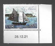 SP & M 2022 - Yv N° 1280 ** - Vieux Gréement - La Mélanie (coin Daté) - Unused Stamps