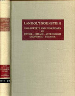 Zahlenwerte Und Funktionen Aus Physik - Chemie - Astronomie - Geophysik - Technik Atom Und Molekularphysik I. Band 5. Te - Sonstige & Ohne Zuordnung