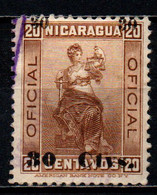 NICARAGUA - 1904 - LA GIUSTIZIA CON SOVRASTAMPA - USATO - Nicaragua