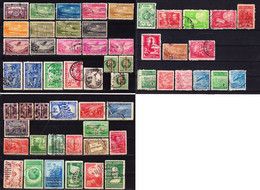 Cuba 1930-1949 Lot Of Real Used Stamps With Some Key Values And Interesting Cancellations, Used O - Gebraucht