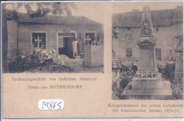 CHATEAU-ROUGE- GRUSS AUS ROTHENDORF- MAISON ALTMAYER- FABRIQUE DE PIERRES TOMBALES-  ET MONUMENT 1870 - Andere Gemeenten