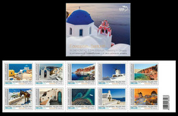 Greece 2022 Self-adhesive Booklet Travelling In Greece Santorini MNH - Libretti