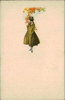 MONESTIER SIGNED 1910s POSTCARD - WOMAN - EDIT G.B. FALCI - SERIE 875 (2685) - Monestier, C.