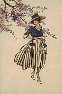 MONESTIER SIGNED 1910s POSTCARD - WOMAN - SERIE 7507 (2687) - Monestier, C.