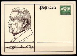 Delcampe - ALLEMAGNE. Carte Pré-timbrée. Hindenburg/Mémorial De Tannenberg. - Monuments