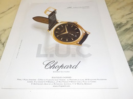 ANCIENNE PUBLICITE L U C PRO ONE   MONTRE  CHOPARD 2003 - Autres & Non Classés