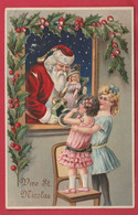 St Nicolas / Sinterklaas / Santa Claus / Kerstman ... Carte Gauffrée - 1908 ( Voir Verso ) - Saint-Nicolas
