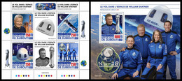 DJIBOUTI 2021 - William Shatner, Blue Origin, M/S + S/S. Official Issue [DJB210616] - Africa