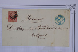 AS16  ESPAGNE  BELLE  LETTRE 1855  +A VOIR +4 CUARTOS + AFFRANCH. INTERESSANT - Storia Postale