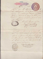 Argentina 1884 Revenue Fiscal Document Stationery CORDOBA 25 Centavos - Cartas & Documentos