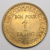 RARE En FDC ! 1 Franc Chambres De Commerce 1921, Bronze-aluminium - III° République - 1 Franc