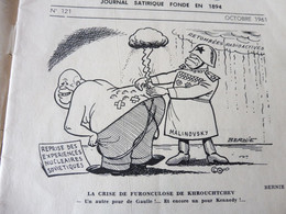 1961 Le RIRE Satirique ,par Bernie "REPRISE DES EXPERIENCES NUCLEAIRES RUSSES" Et Humour R. Caille, Sand, By, Nage,  Etc - Humour