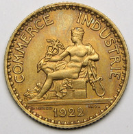1 Franc Chambres De Commerce 1922, Bronze-aluminium - III° République - 1 Franc
