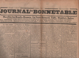 JOURNAL DE BONNETABLE 21 4 1949 - BALKANS - INDOCHINE - DIRIGISME - MAROLLES LES BRAULTS - MAMERS - LA FERTE BERNARD ... - Informaciones Generales