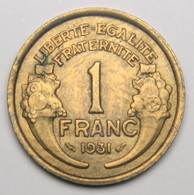 1 Franc Morlon 1931, Bronze-aluminium - III° République - 1 Franc