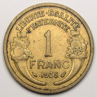 RARE ! 1 Franc Morlon 1935, Bronze-aluminium - III° République - 1 Franc