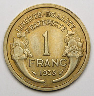 RARE ! 1 Franc Morlon 1935, Bronze-aluminium - III° République - 1 Franc