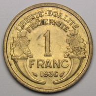 1 Franc Morlon 1936, Bronze-aluminium - III° République - 1 Franc