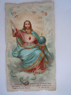 Image Pieuse Holycard Coeur Sacré De Jésus H. Hart Van Jezus Circa 1900 Prière - Devotieprenten