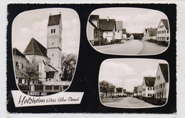 7911 HOLZHEIM Bei Neu-Ulm, Strassenpartien, Kirche - Neu-Ulm