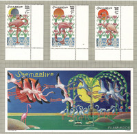 Somalia 1998, Bird, Birds, Flamingo, 3v + S/S, MNH** - Flamingo