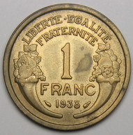 1 Franc Morlon 1938, Bronze-aluminium - III° République - 1 Franc