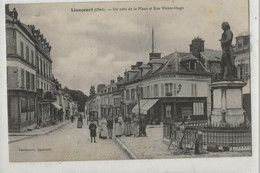 Liancourt (60) : Le Magasin Félix Potin Coin De La Place Et De La Rue Victor Hugo Pris De La Statue En 1910 (animé) PF . - Liancourt