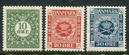 DENMARK 1926 Stamp Anniversary  LHM / *. Michel 153-55 - Nuevos