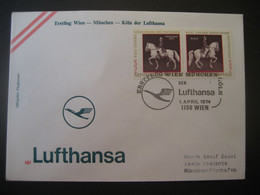 Österreich 1974- Erst-Flug Beleg Mit Lufthansa Gelaufen Von Wien Nach München - Altri & Non Classificati