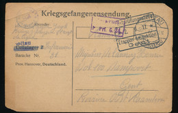 KRIEGGEFANGENESENDUNG SOLTAU 1917 NAAR DOK 100 DAMPOORT GENT  - INFERMERIE BARAK 31       2 SCANS - Prisonniers
