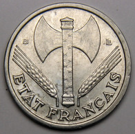TRES RARE En SUP++ ! 1 Franc Francisque 1943 B (Beaumont-le-Roger) , Aluminium - Etat Français - 1 Franc